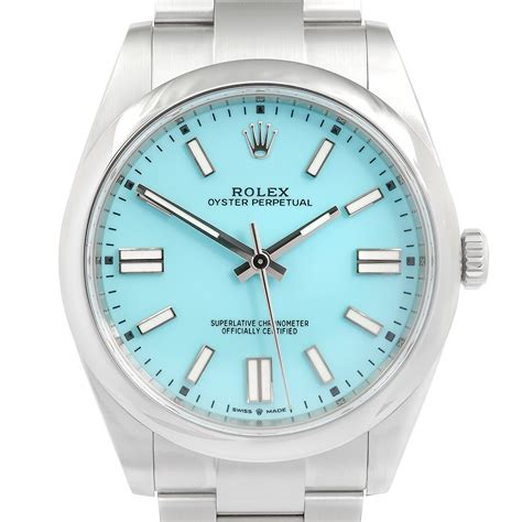 blue face rolex womens|Rolex oyster tiffany blue.